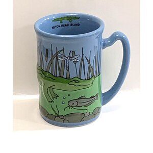 Hilton Head Island Souvenir Mug Cup 3D Turtle Fish Alligator Crocodile Water